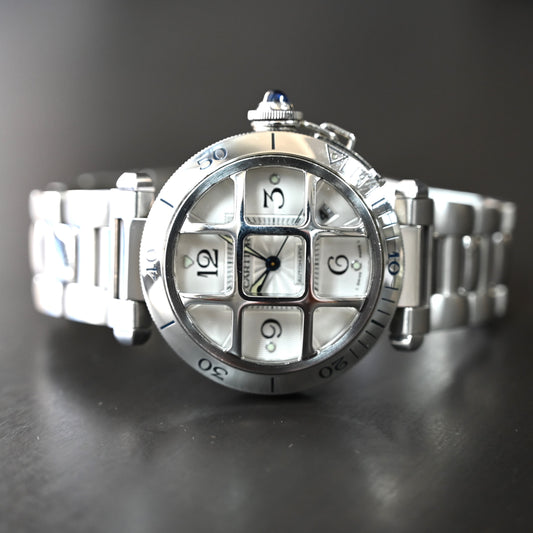 【Cartier】カルティエ パシャ38㎜ コンヴェックスグリッド W31059H3 中古品