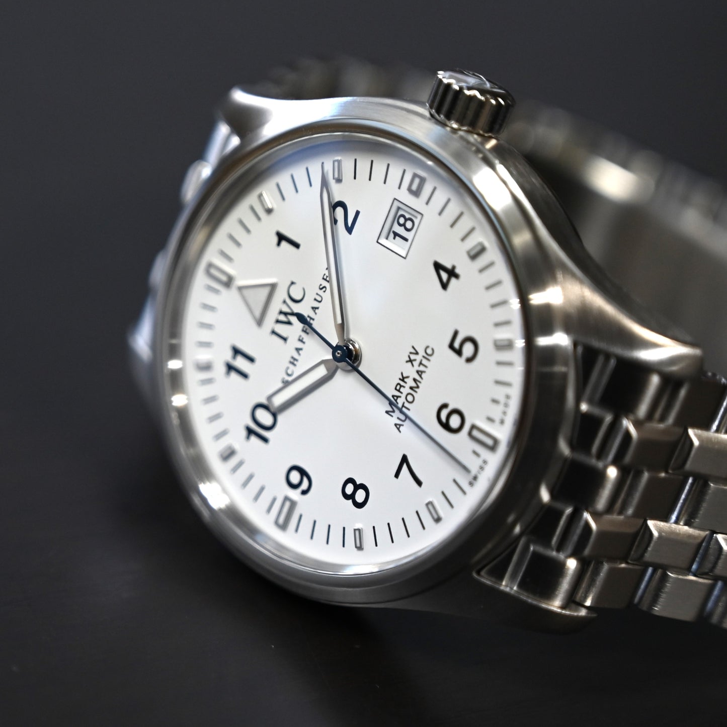 【IWC】マーク15 ブレスレット 白文字盤 IW3253 中古美品