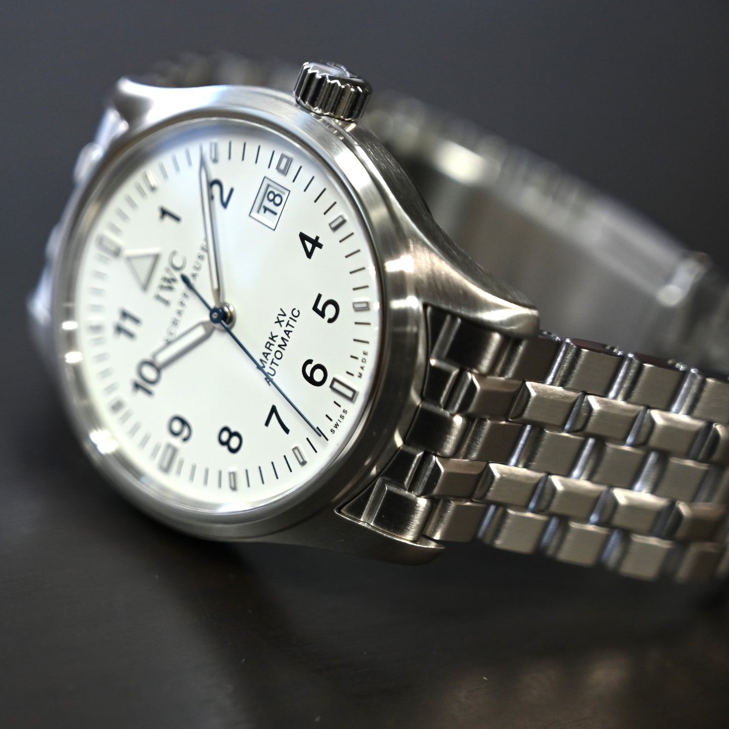 【IWC】マーク15 ブレスレット 白文字盤 IW3253 中古美品