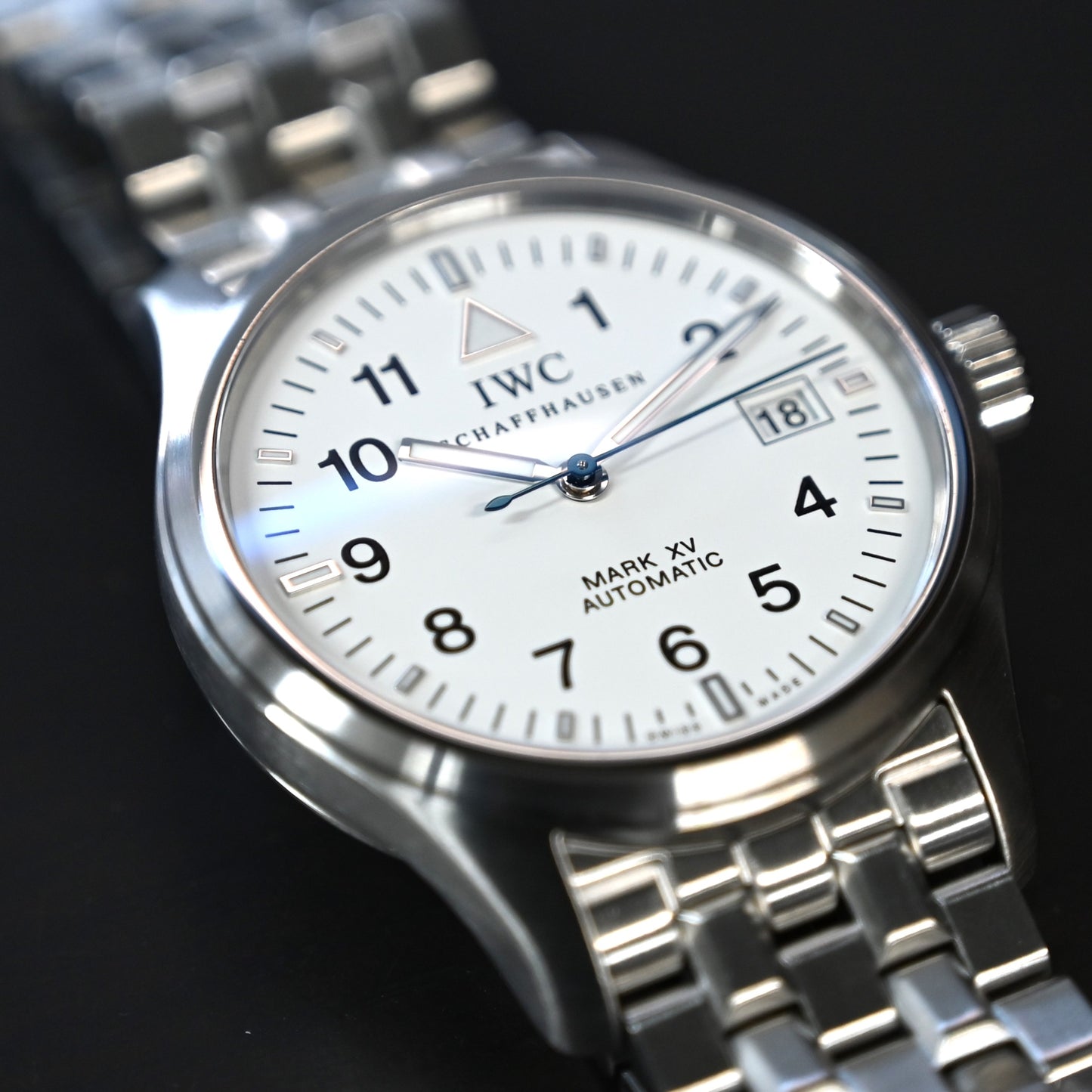 【IWC】マーク15 ブレスレット 白文字盤 IW3253 中古美品