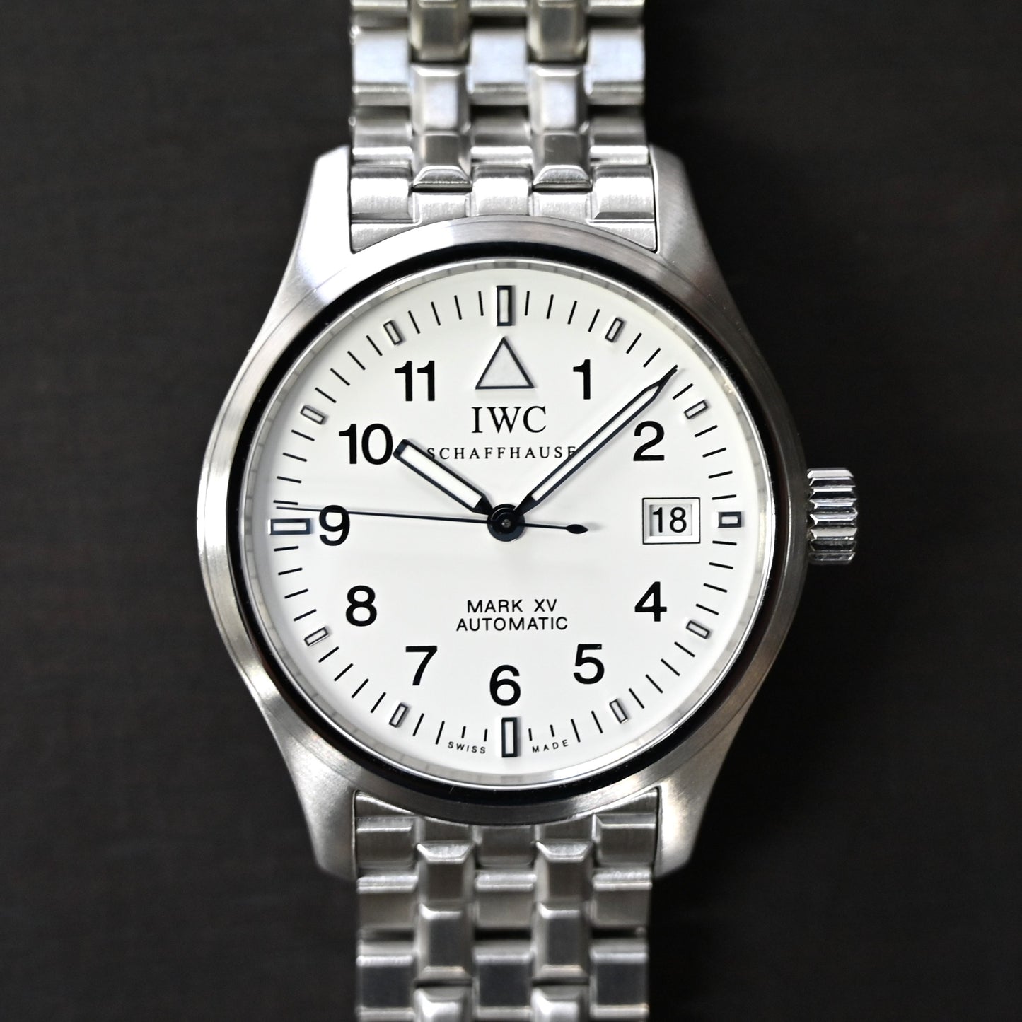 【IWC】マーク15 ブレスレット 白文字盤 IW3253 中古美品