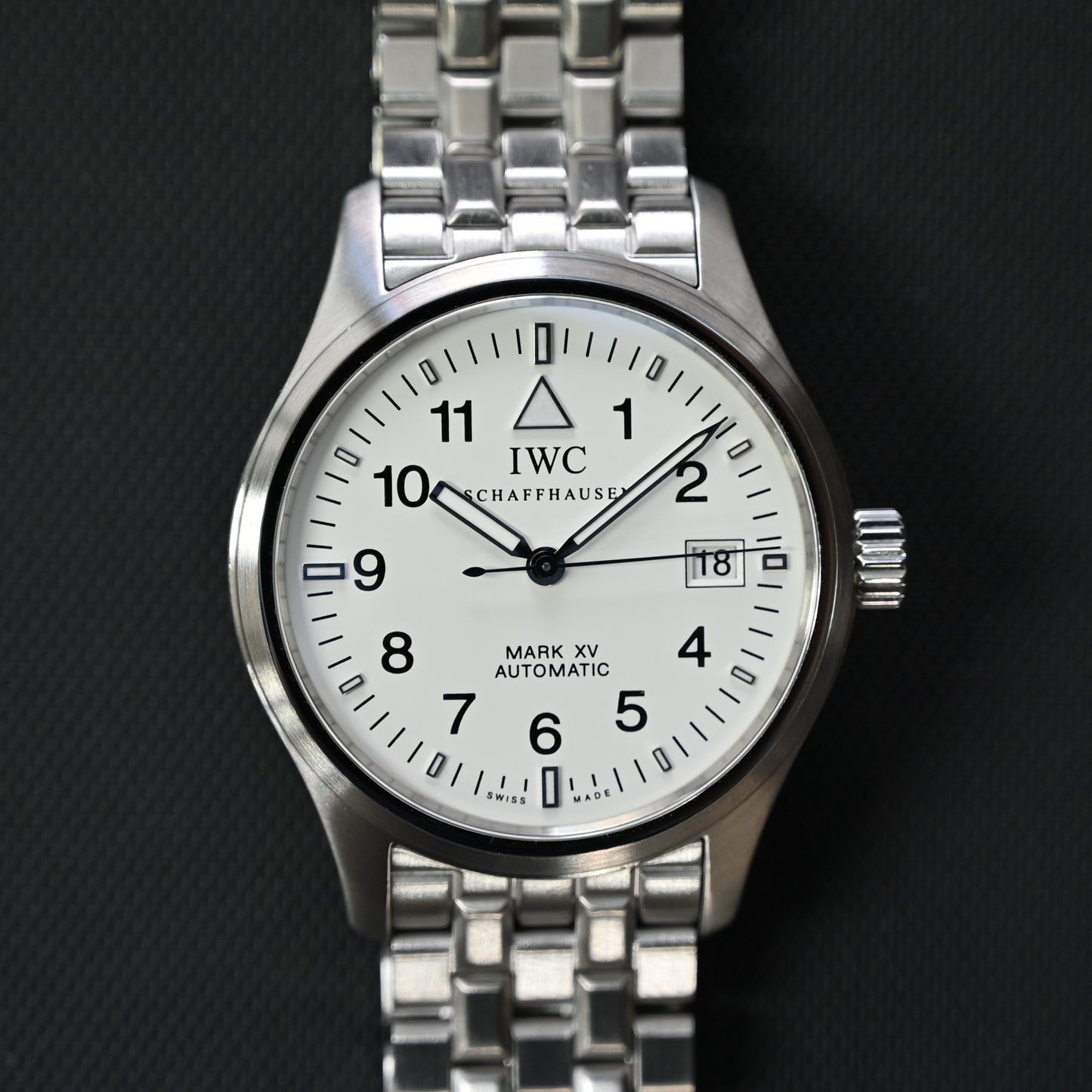 【IWC】マーク15 ブレスレット 白文字盤 IW3253 中古美品