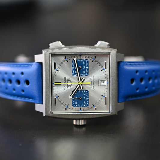 【TAG HEUER】タグホイヤー モナコ レーシング ブルーCAW218C.FC6548 中古極美品