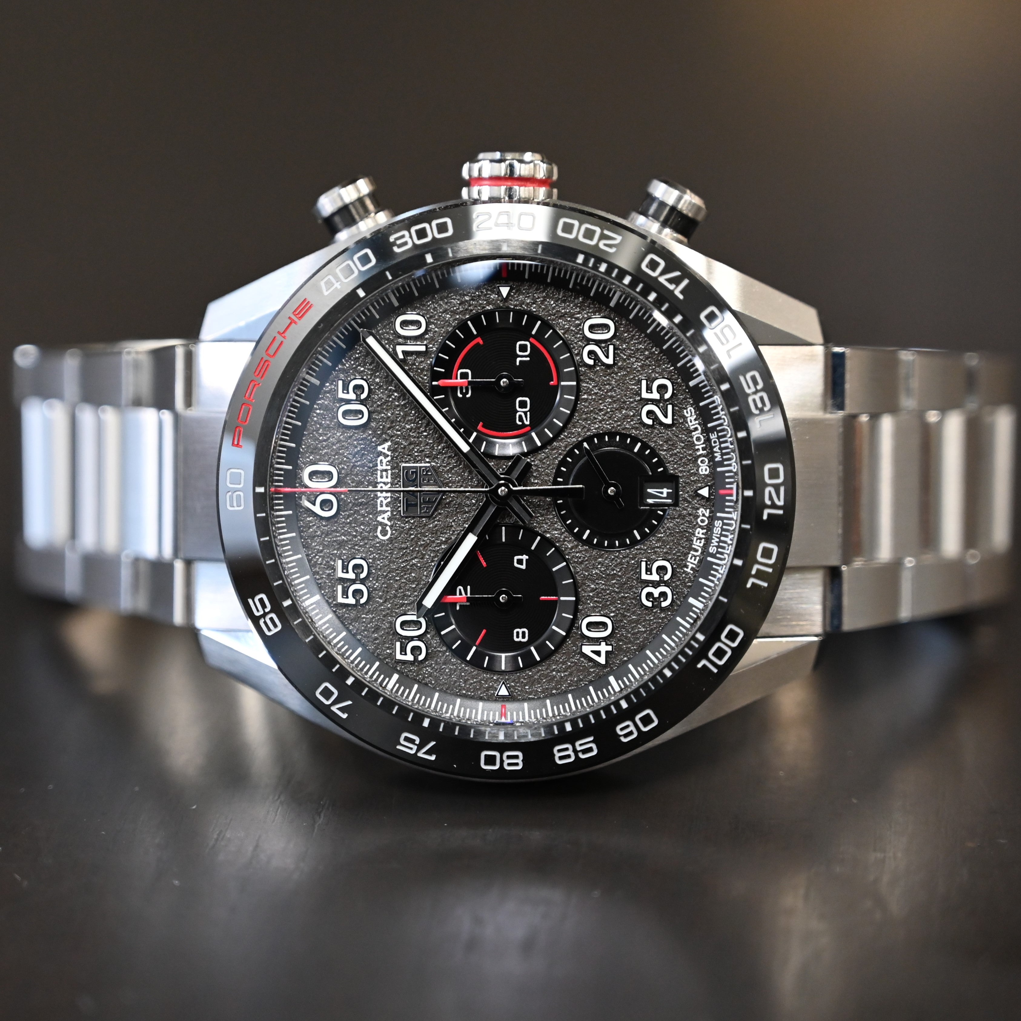 【TAG HEUER】タグホイヤーカレラ ホイヤー02 ポルシェ スペシャルエディション CBN2A1F.BA0643　中古美品