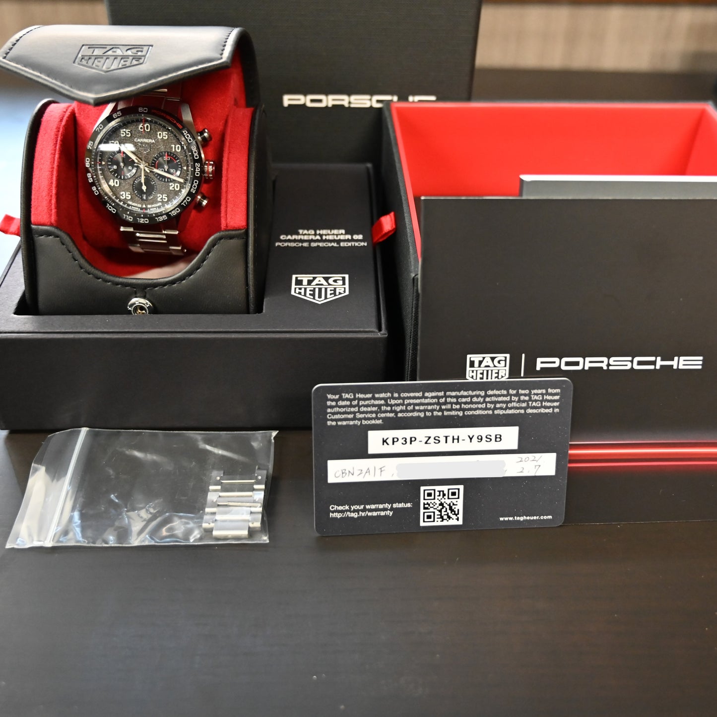 【TAG HEUER】タグホイヤーカレラ ホイヤー02 ポルシェ スペシャルエディション CBN2A1F.BA0643 中古美品