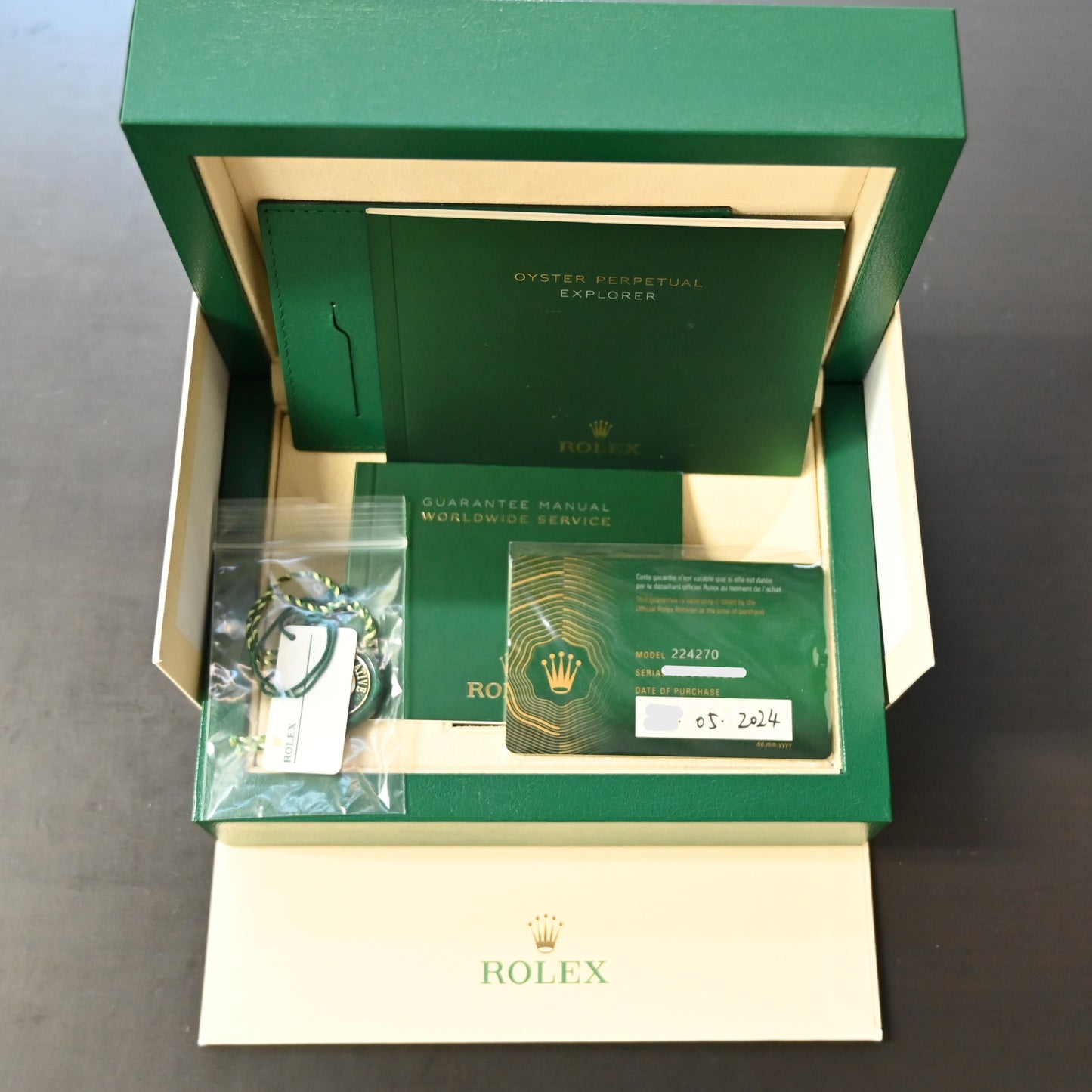 【ROLEX】ロレックス エクスプローラー224270 未使用レベル 2024年5月保証書