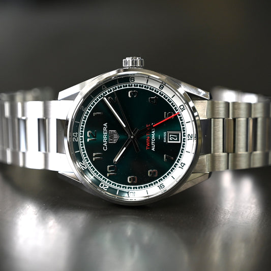 TAG HEUER】タグホイヤー カレラ デイト ツインタイム WDA2114.BA0043 中古極美品