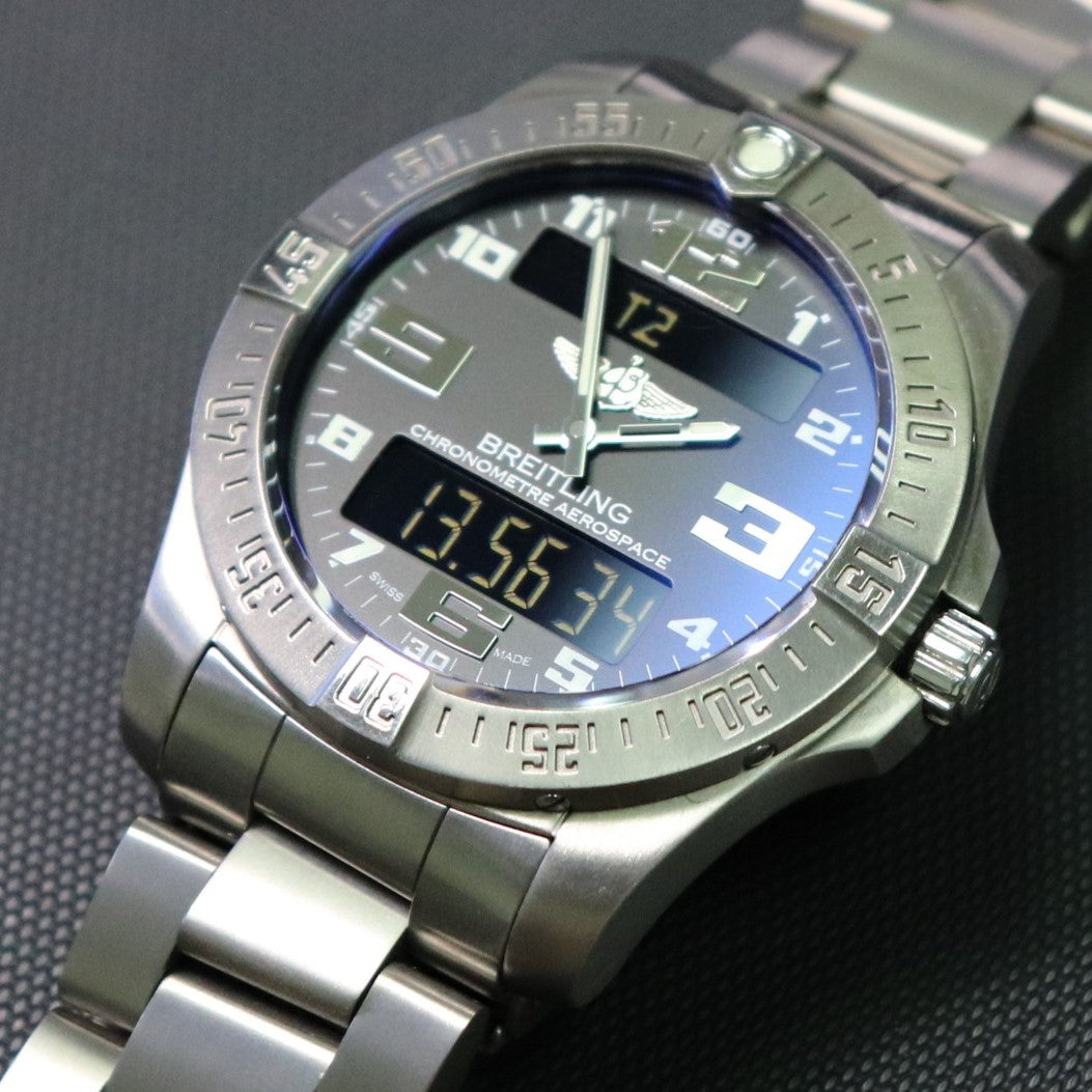 ブライトリング エアロスペース エヴォ チタン ブラック E79363 中古美品