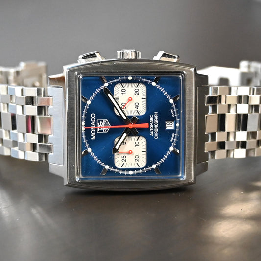 【TAG HEUER】タグホイヤーモナコ CW2113.BA0780 スペアストラップ付 中古美品