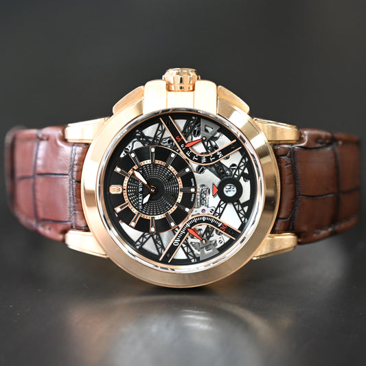 ハリーウィンストン HarryWinston オーシャン・バイレトログラード オートマティック OCEABI42RR001 中古極美品