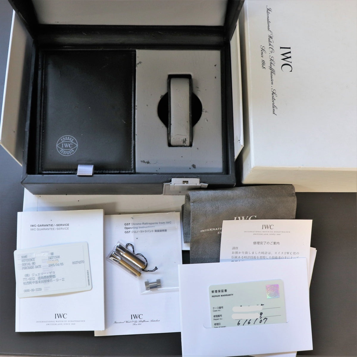 IWC GST クロノグラフ ラトラパンテ IW371508 中古美品