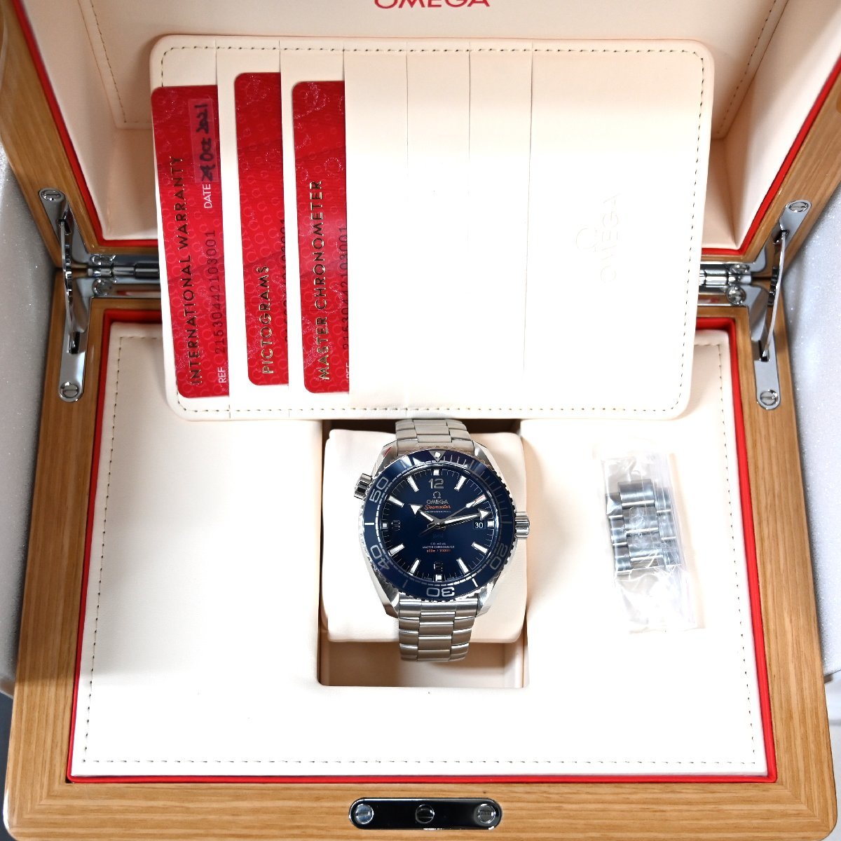 オメガ(omega)シーマスター600m 215.30.44.21.03.001 ストラップ付 中古極美品