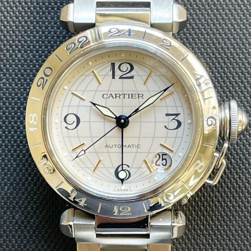 カルティエ　パシャC GMT W31029M7