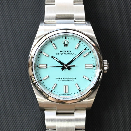 【ROLEX】ロレックス　オイスターパーペチュアル41　ターコイズブルー 124300