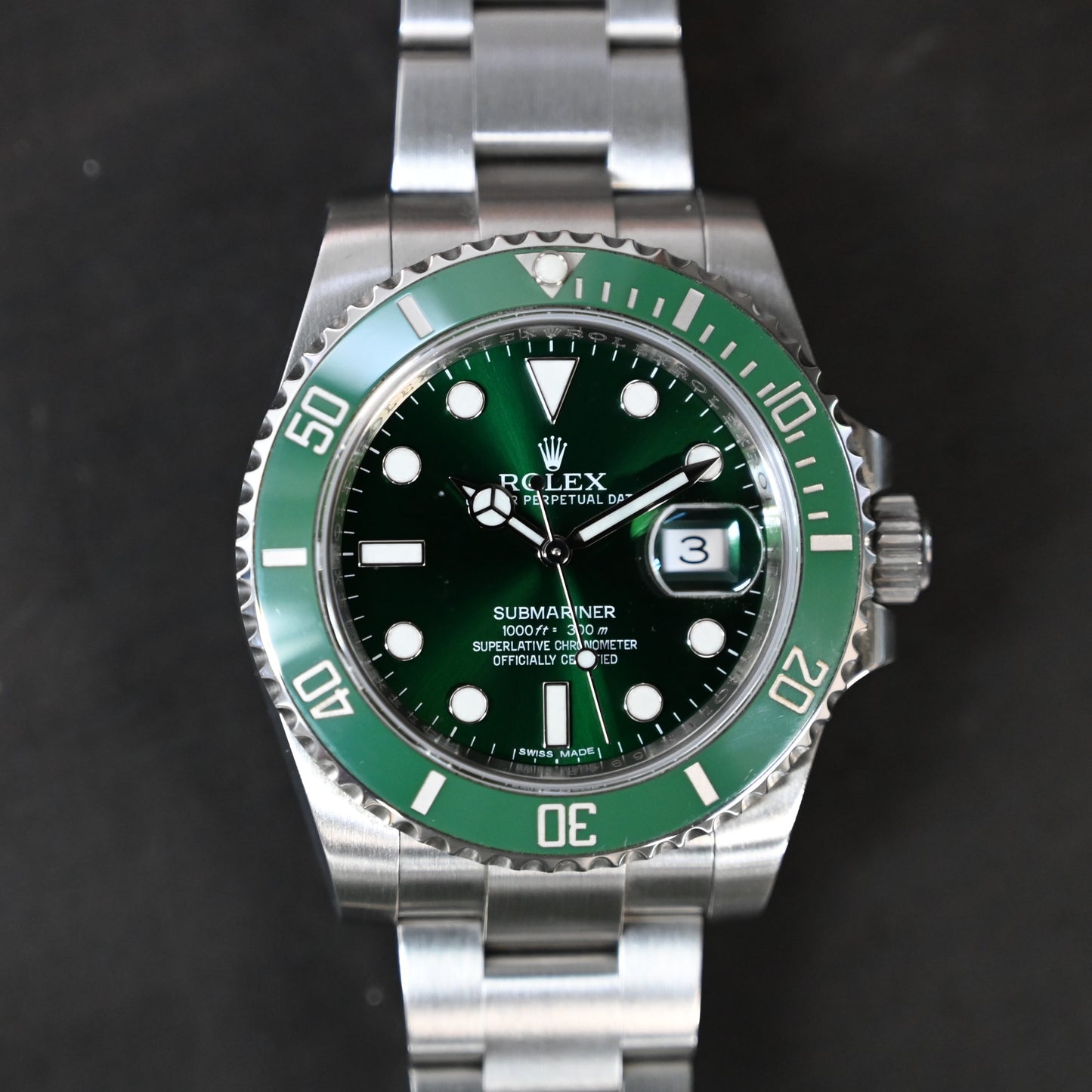 【ROLEX】ロレックス サブマリーナデイトグリーン　116610LV　極美品