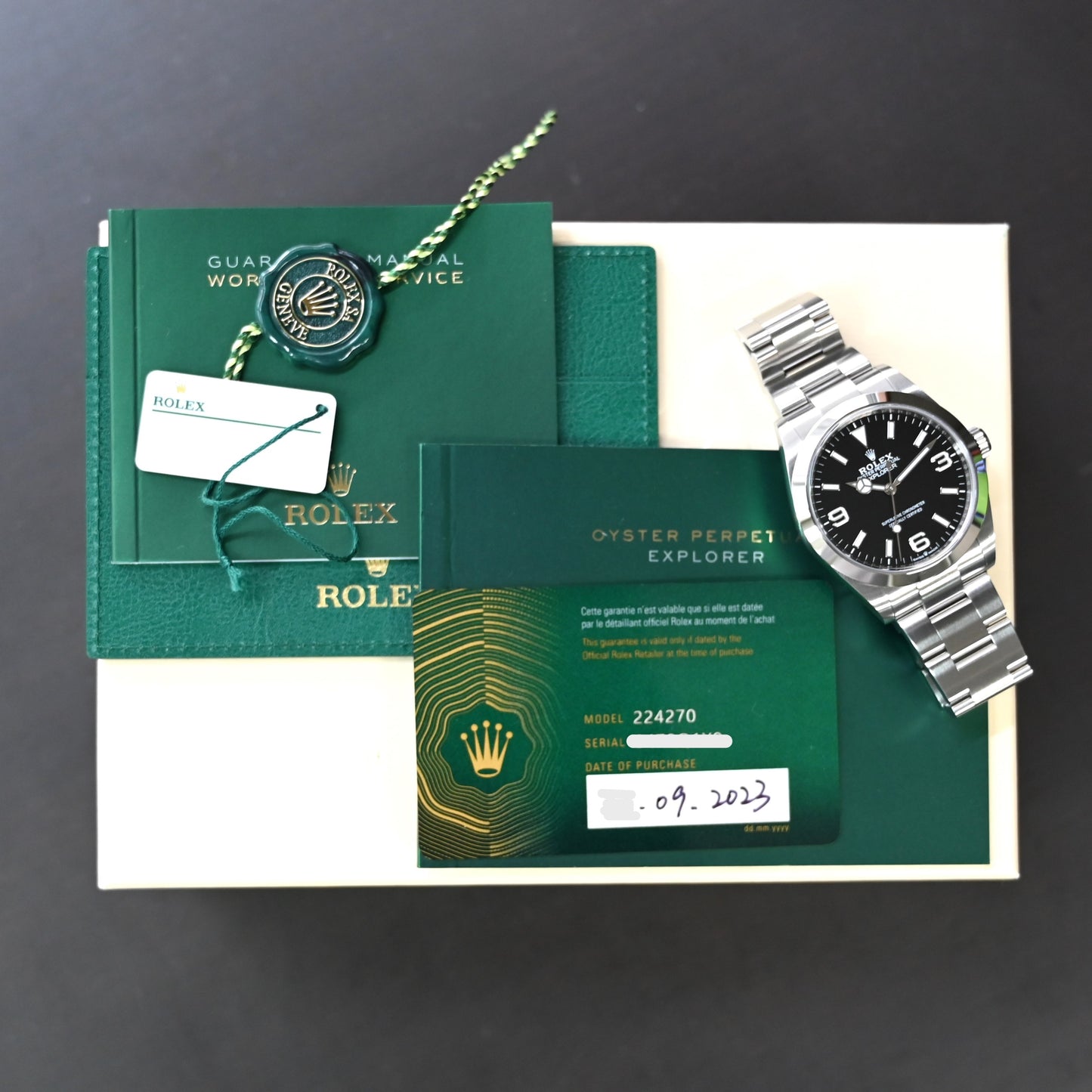 【ROLEX】エクスプローラー224270　極美品　2023年9月保証書