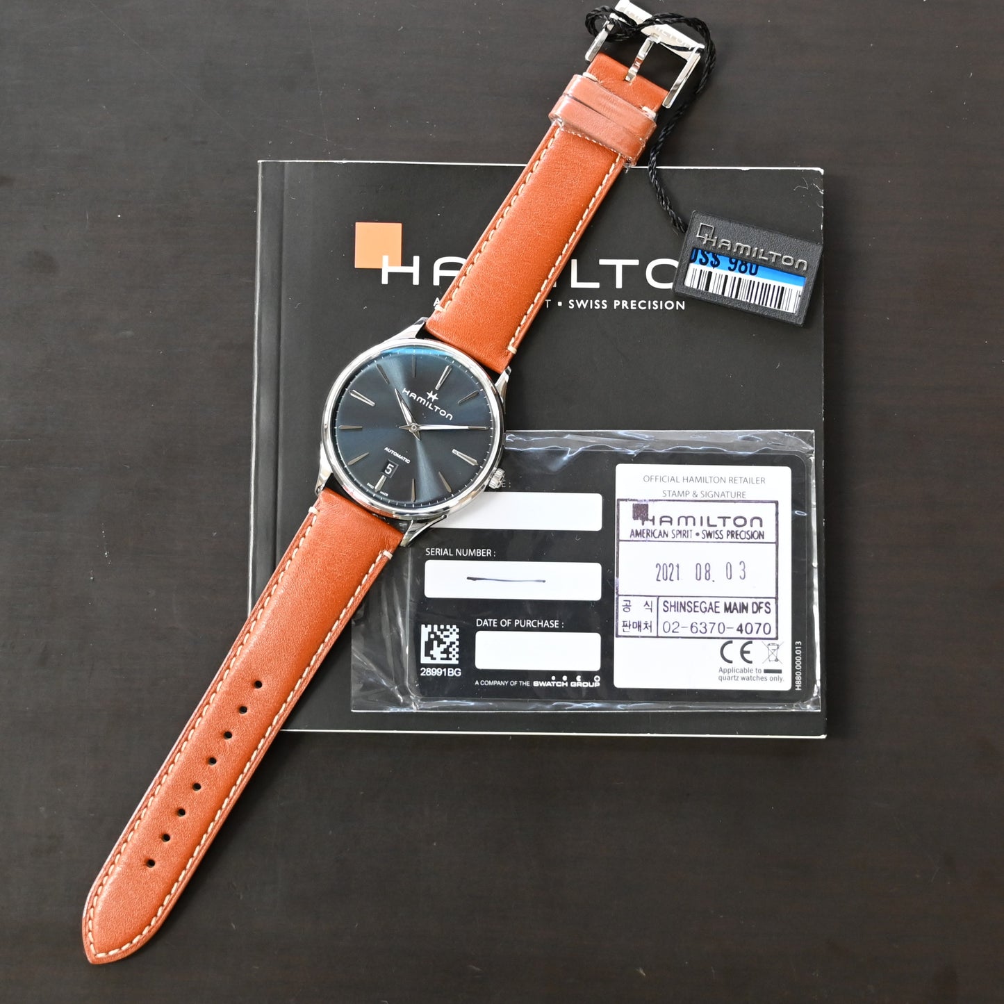 【HAMILTON】ハミルトン　ジャズマスター Thinline Auto　自動巻き | 40mm | H38525541　